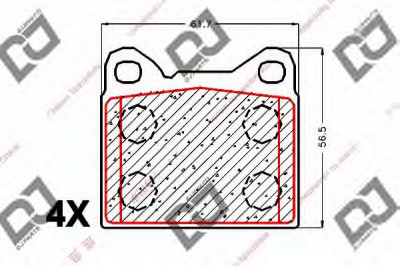 DJ PARTS bp1902 -  Комплект тормозных колодок, дисковый тормоз